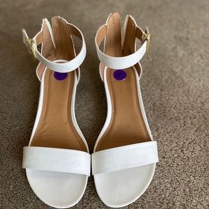 White sandals